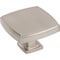 Jeffrey Alexander 1-3/4" Overall Length Satin Nickel Square Renzo Cabinet Knob 141L-SN - alternate 1